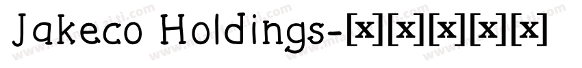 Jakeco Holdings字体转换